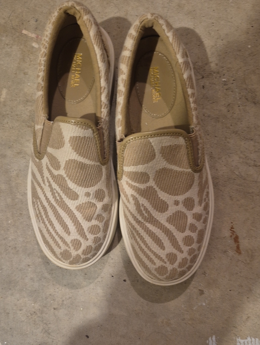 MICHAEL Michael Kors Women's Beige Slip-On Sneakers